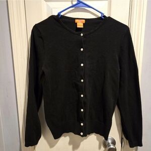 Classic Black Button-Up Sweater